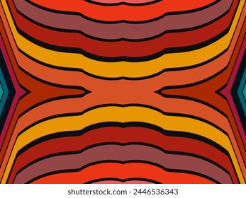 Vector de fondo abstracto retro, diseño de líneas geométricas vintage, líneas simples y coloridas Fondo de pantalla grunge clásico.