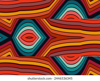 Retro abstract background vector, vintage geometric lines design, simple colorful lines classic grunge wallpaper.