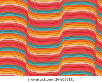 Retro abstract background vector, vintage geometric lines design, simple colorful lines classic grunge wallpaper.