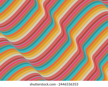 Retro abstract background vector, vintage geometric lines design, simple colorful lines classic grunge wallpaper.