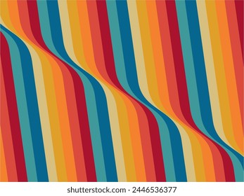 Retro abstract background vector, vintage geometric lines design, simple colorful lines classic grunge wallpaper.