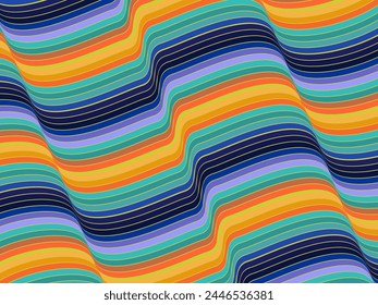 Retro abstract background vector, vintage geometric lines design, simple colorful lines classic grunge wallpaper.