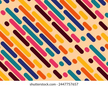 Retro abstract background vector, vintage geometric lines design, simple colorful lines classic grunge wallpaper.