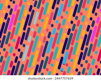 Vector de fondo abstracto retro, diseño de líneas geométricas vintage, líneas simples y coloridas Fondo de pantalla grunge clásico.