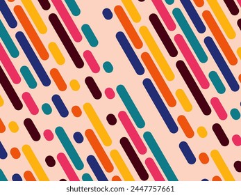 Retro abstract background vector, vintage geometric lines design, simple colorful lines classic grunge wallpaper.