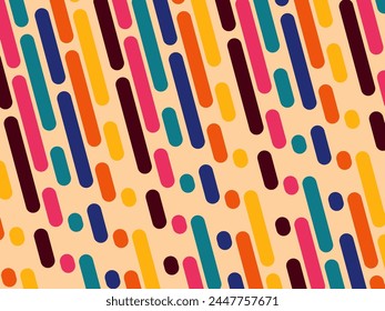 Retro abstract background vector, vintage geometric lines design, simple colorful lines classic grunge wallpaper.