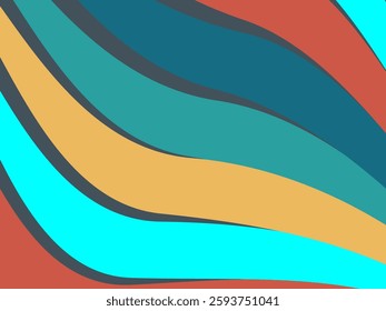 Retro abstract background vector, vintage geometric lines design, simple colorful lines classic grunge wallpaper.