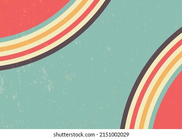 Fondo abstracto retro. Ilustración vectorial de líneas de rayas de color sencillas vintage.
