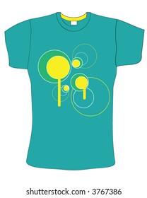 retro abstract blue color vector t-shirt design