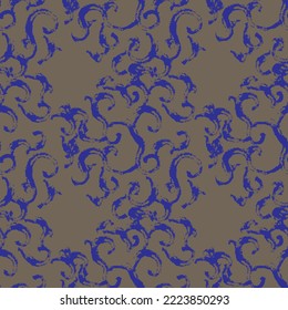 Pincel abstracto retro de patrón sin costuras.Suit para textil, tela, vector gráfico.