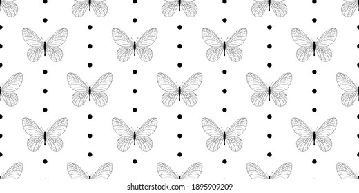 Retro abstract card with black modern butterfly style for banner design.