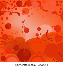 retro abstract composition with circles