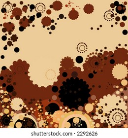 retro abstract composition with circles