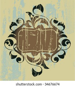 Retro abstract with decorative elements