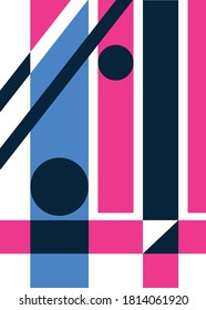 Vector de diseño abstracto retro. composiciones geométricas de colores para la impresión de arte, decoración de paredes, libro, portadas, carteles, folletos, revistas, informes anuales de negocios