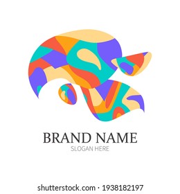 Retro abstract ethnic colorful logo design
