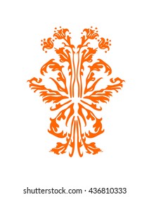 Retro abstract floral pattern