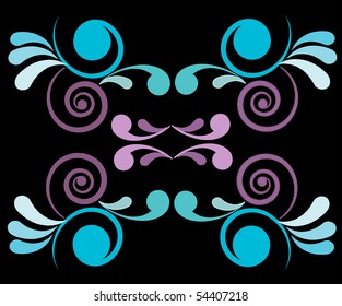 retro abstract floral wallpaper vector design