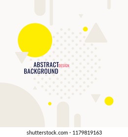 Retro abstract geometric background. The poster with the flat figures. Vector illustration.