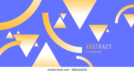 Retro abstrakter geometrischer Hintergrund. Das Poster mit den flachen Zahlen. Vektorgrafik.
