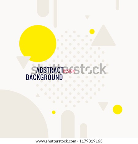 Retro abstract geometric background. The poster with the flat figures. Vector illustration.