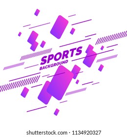 Retro abstract geometric background. Sports poster with the flat figures. Vector illustration. Retro abstract geometric background. Sports poster with the flat figures. Vector illustration.