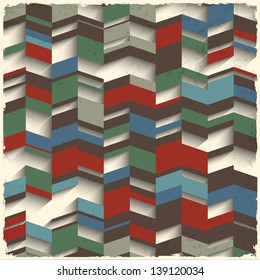 Retro abstract geometric grunge background. Vector EPS10