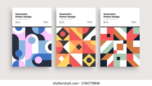 Retro Abstract Geometric pattern cover design. Applicable for Placards, Books, Posters, Flyers Banner etc.
