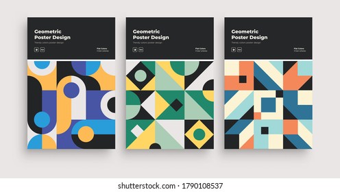 Retro Abstract Geometric pattern cover design. Applicable for Placards, Books, Posters, Flyers Banner etc.