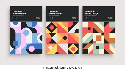 Retro Abstract Geometric pattern cover design. Applicable for Placards, Books, Posters, Flyers Banner etc.