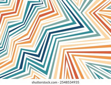 Linha de padrão geométrico abstrato retrô. Para a Web e mídia digital.