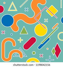 Retro abstract geometric seamless pattern. Composition 4
