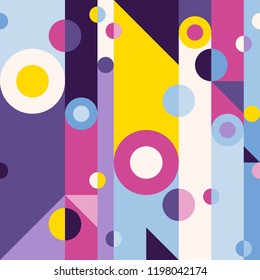 Retro abstract geometric seamless pattern. Composition 1