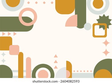 Retro Abstract Geometric Shapes Background