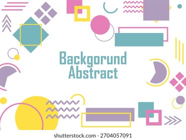 Retro Abstract Geometric Shapes Background