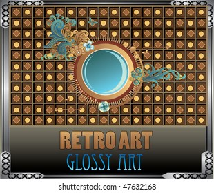 retro abstract glossy vector