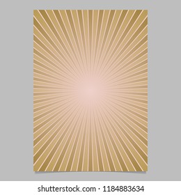 Retro abstract gradient star burst flyer background template - vector document background graphic from radial stripes