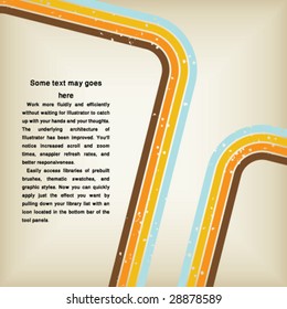 retro abstract grunge brown background with lines vector