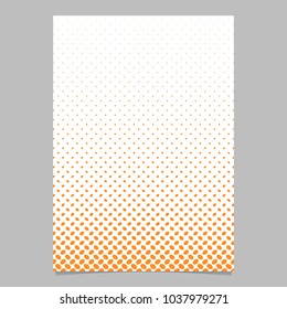 Retro abstract halftone ellipse pattern page template - vector flyer background graphic design from orange diagonal elliptical dots