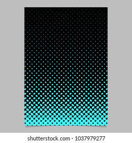 Retro abstract halftone ellipse pattern page template - vector flyer background graphic design from light blue diagonal elliptical dots