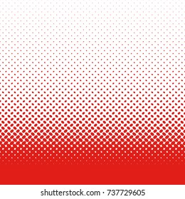 Retro abstract halftone ellipse pattern background - vector design with red color diagonal elliptical dots on white background