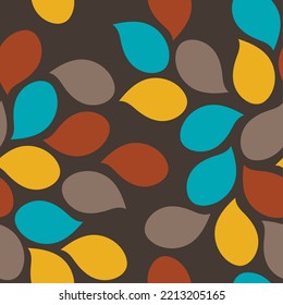 Retro Abstract Leafy Pattern Vector