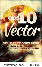 Retro Abstract light effect club flyer