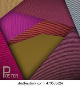 Retro abstract line card background. Use for posters, covers, placards, flyers and banner designs. Vector illustration