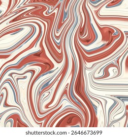 Retro abstract marble texture in red, blue, and cream tones with bold swirling lines. Great for backgrounds and vintage-themed designs.