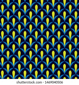 Retro abstract on blue backdrop. Blue abstract background