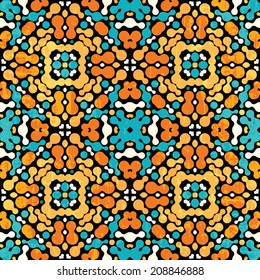 Retro abstract ornamental kaleidoscopic pattern