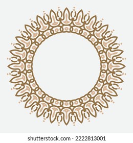 Retro abstract pattern with culture ornament on white background. round ornament decoration.