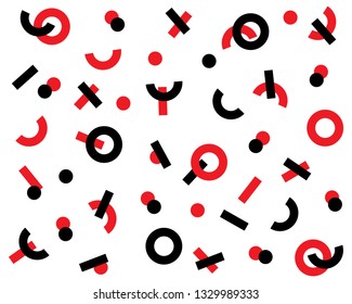 Retro abstract pattern in geometric style. Classic color with geometric figures. - Vector