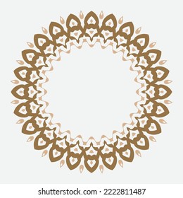 Retro abstract pattern with greek ornament on white background. round ornament decoration.